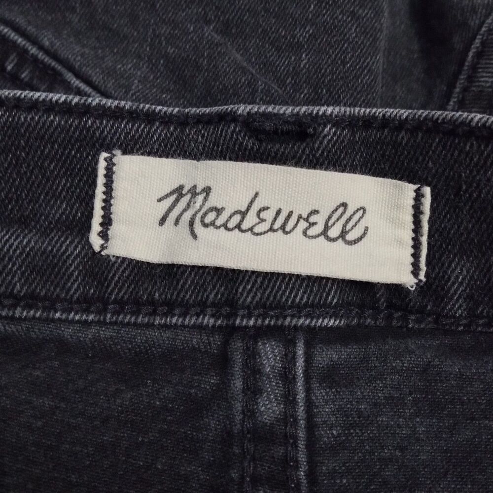 Madewell Black Washed Frayed Hem Jean Shorts - Picture 4 of 6